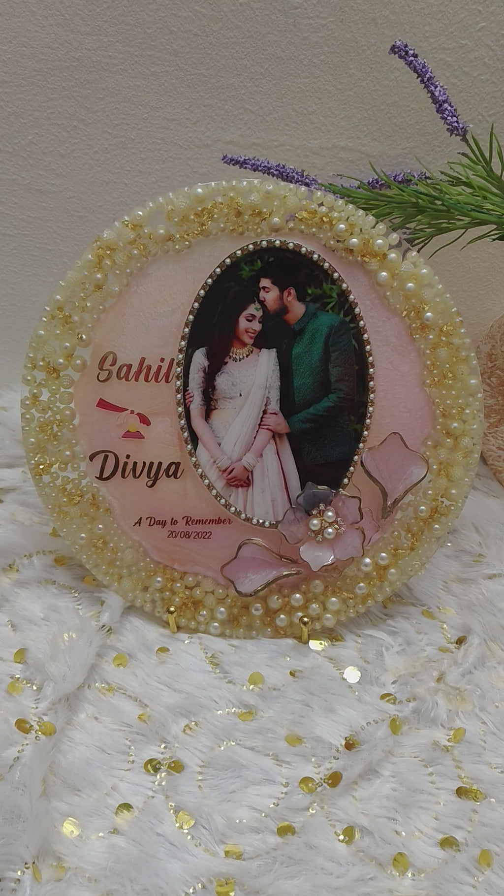 Customised couple photo frame (Size 10inch)
