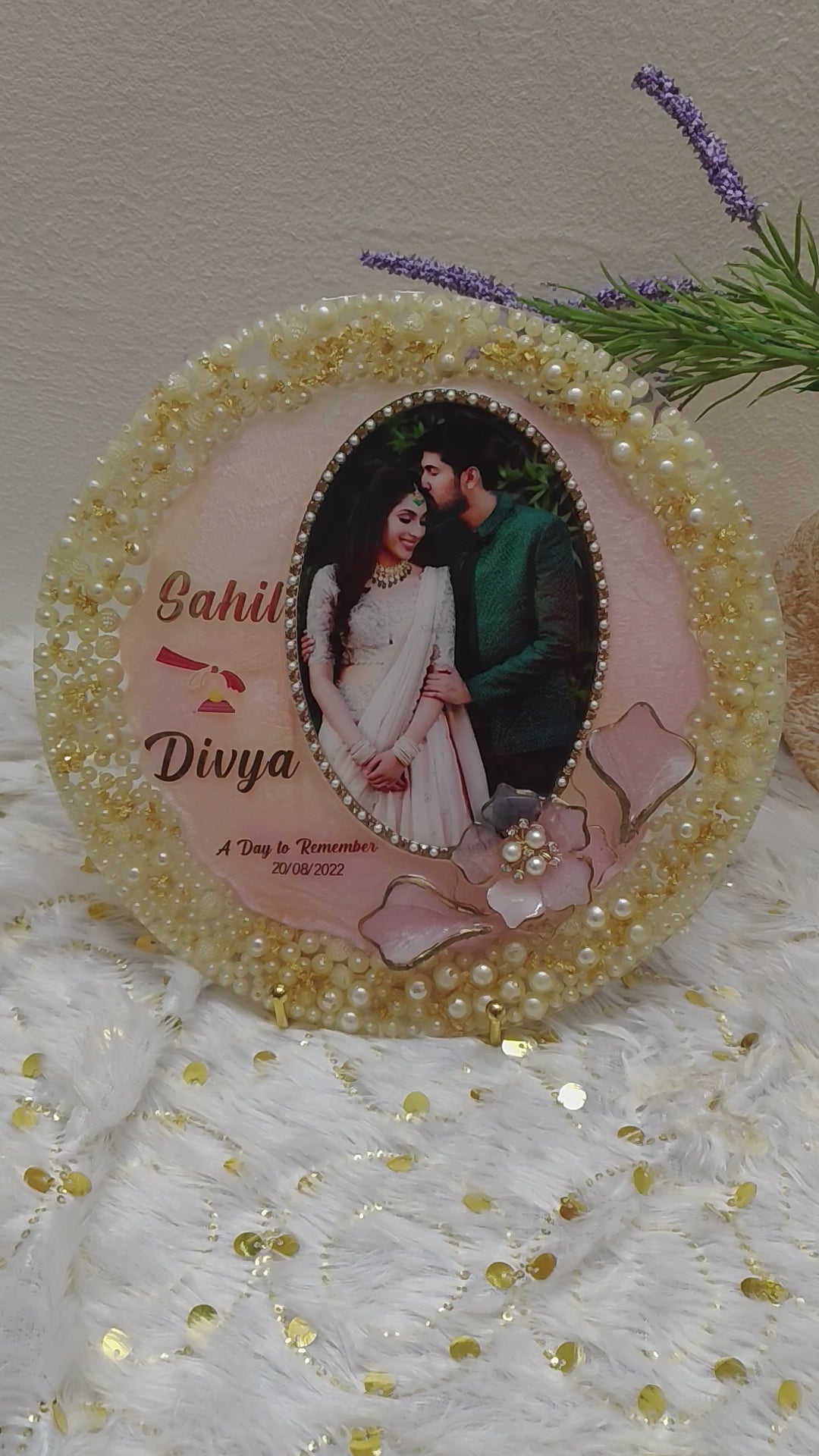 Customised couple photo frame (Size 10inch)