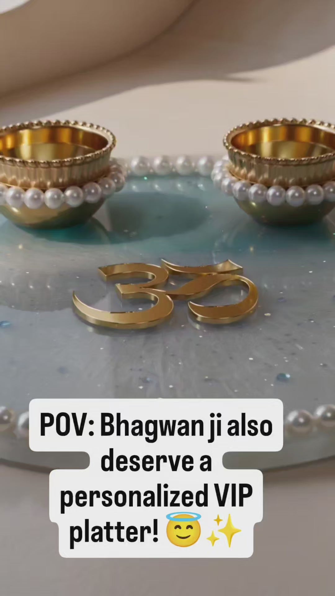 Resin pooja mini platter