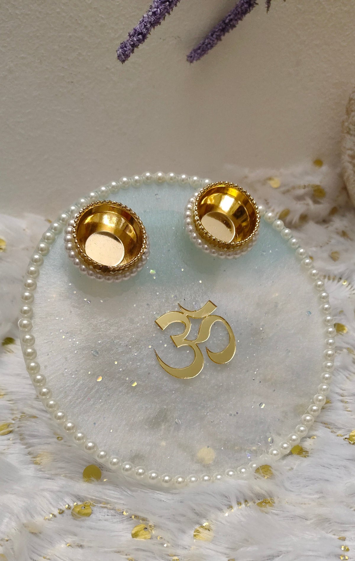 Resin pooja mini platter