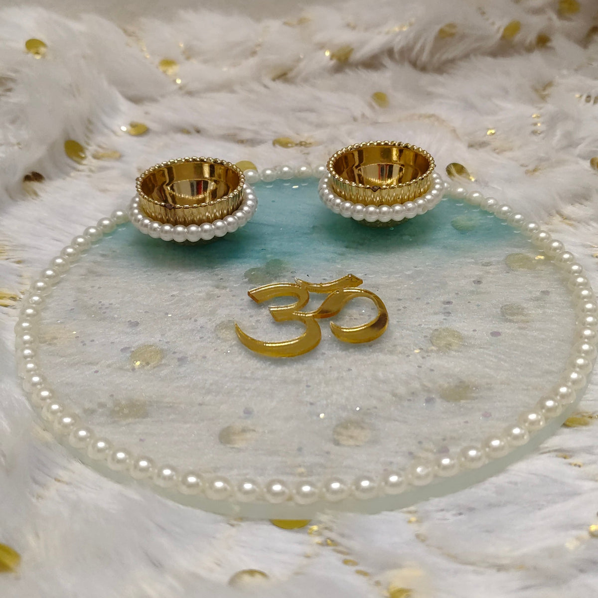 Resin pooja mini platter